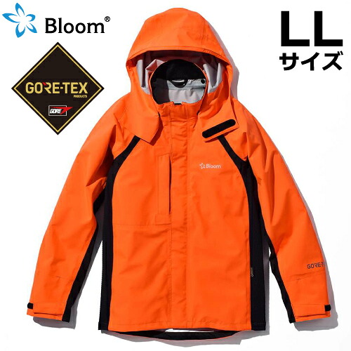 Bloom ブルーム 上衣 (ゴアテックス当て嵌める) LL大きさ 閃光電球オレンジ色（螢光色） 厚地の外套 レインウェア 御役目着 雨合羽 雨合羽・防風 田中産業 67575