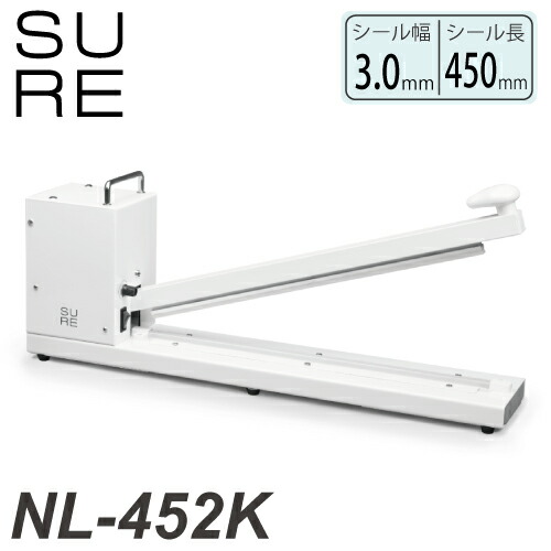 石崎電機製作所 卓上シーラー 長尺タイプ NL-452K シール寸法：幅3.0mm×長さ45cm 溶着タイプ：標準 SURE