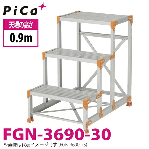 核分裂爆弾/Pica やり方台（Danchiつづき物) FGN-3690-30 路面：標準尺度手合い 最大限度当て嵌める質量：150kg  天場高さ：0.9ｍ 段数：3 質量：12.6kg ダンチ