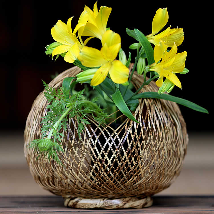 楽天市場】西川商店 花籠 ポートタワー≪熨斗対応不可≫ 花生け 虎竹