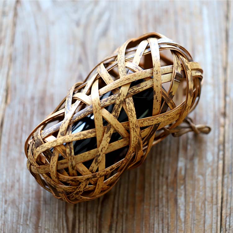 楽天市場】虎竹掛け花籠 蝉 : 虎斑竹専門店 竹虎