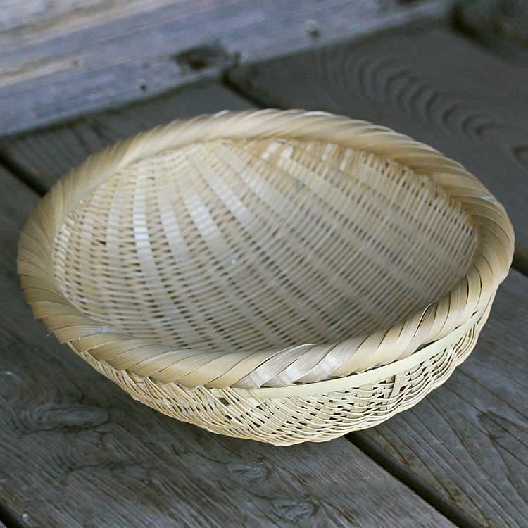 楽天市場】【国産】丸竹ざる（大）30cm : 虎斑竹専門店 竹虎