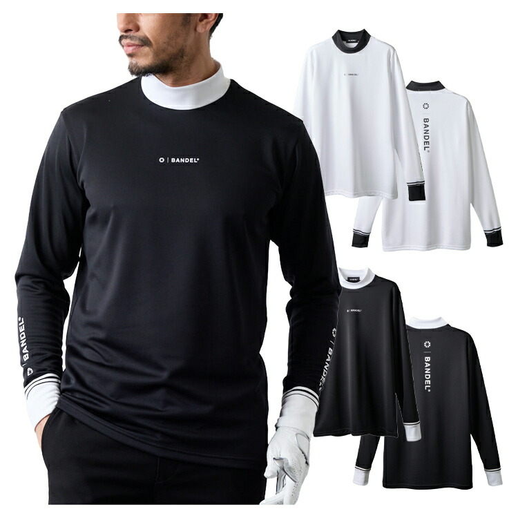 バンデル ゴルフ モックシャツ メンズ 長袖 シャツ ハイネック モック