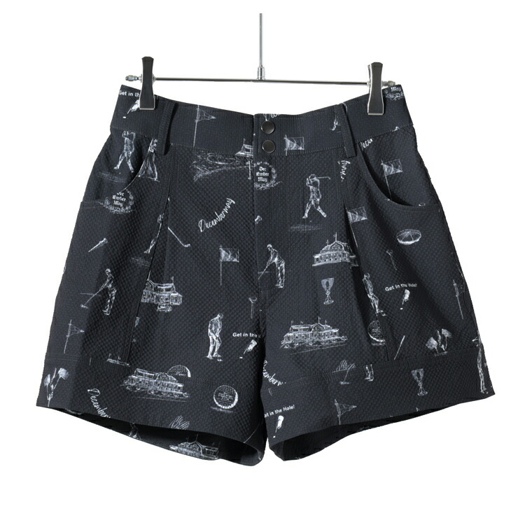 【月間優良ショップ受賞】 ディセンバーメイ ゴルフ ショートパンツ レディース パンツ ストレッチ 吸汗速乾 シアサッカー リラックスシルエット 無地 ゴルフウェア ブランド 2-505-2112 DECEMBERMAY