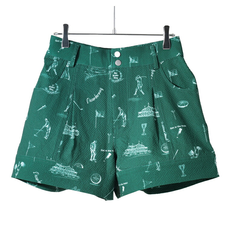 【月間優良ショップ受賞】 ディセンバーメイ ゴルフ ショートパンツ レディース パンツ ストレッチ 吸汗速乾 シアサッカー リラックスシルエット 無地 ゴルフウェア ブランド 2-505-2112 DECEMBERMAY