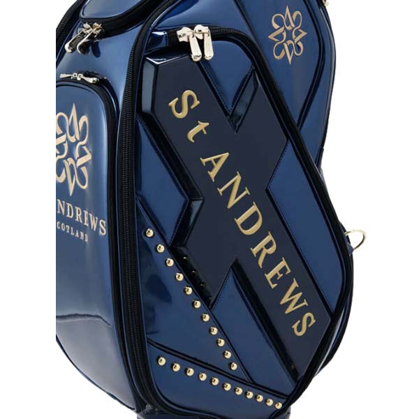 セントアンドリュースゴルフキャディバッグメンズ9.5型約5.7kg6口径エナメルスタッズブランドレア高級STアンドリュース2980301