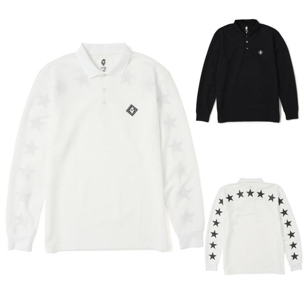 月間優良ショップ受賞 V12 ゴルフ ポロシャツ 長袖 メンズ シャツ ポロ ゴルフウェア Cool Max 星 無地 白 ホワイト 黒 ブラック 春 夏 秋 ブランド レア V1221 Ct01 Cdm Co Mz