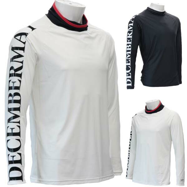 楽天市場 ディセンバーメイ ゴルフ メンズ ハイネック シャツ 長袖 夏用 接触冷感 Uvカット ホワイト ブラック 白 黒 1 999 0510 Decembermay Tokyo Webgolfshop Takeuchi