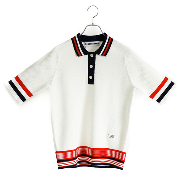 ディセンバーメイ ゴルフ ポロシャツ レディース 半袖 吸水速乾 軽量 サマーニット シャツ 無地 春 夏 秋 白 ゴルフウェア ブランド 2 5 1019 Decembermay 新作人気モデル