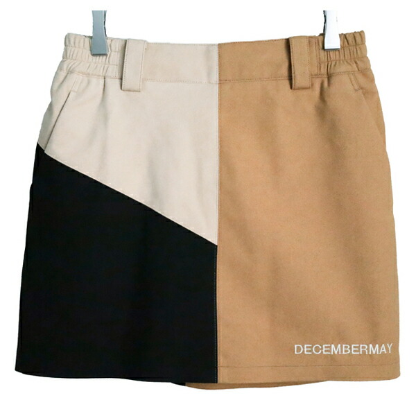 ディセンバーメイ スカート プリーツ ゴルフ S インナーパンツ 黒×ベージュ ディセンバーメイ スカート プリーツ ゴルフ S インナーパンツ