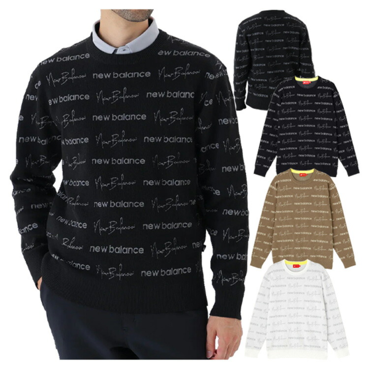 楽天市場】ニューバランス ゴルフウェア クルーネックニット〔ロゴ