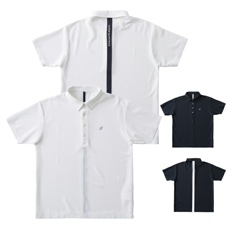 【月間優良ショップ受賞】 パトリック ゴルフ ポロシャツ メンズ 半袖 シャツ メッシュ 吸水速乾性 軽量 ストレッチ 無地 ゴルフウェア ブランド ロゴ PATRICK GOLF 241-120 241-122