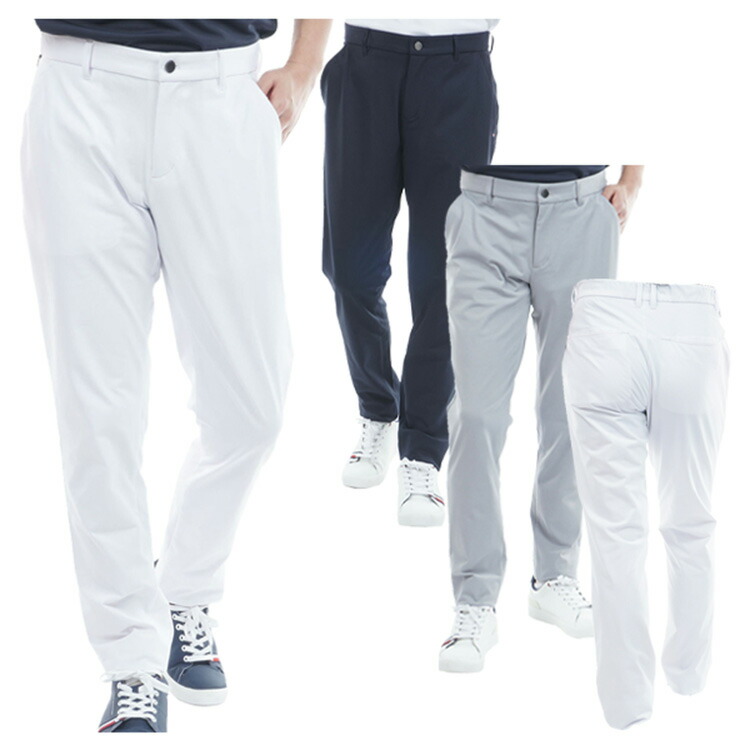 【365日出荷対応】 トミーヒルフィガー ゴルフ パンツ メンズ テーパードパンツ メッシュ 通気性 ストレッチ ゴルフウェア ブランド 無地 春 夏 秋 THMA635