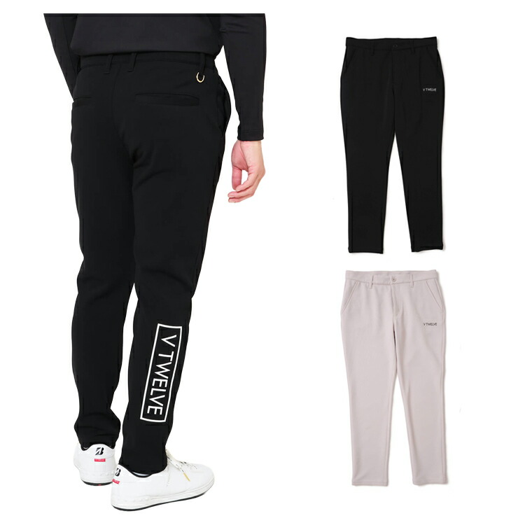 V12 ゴルフ パンツ メンズ ロングパンツ ストレッチ ウエストゴム 総柄