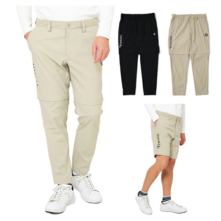 【365日出荷対応】 V12 ゴルフ パンツ メンズ テーパードパンツ ハーフパンツ ロングパンツ ストレッチ 軽量 2way 無地 ゴルフウェア ブランド ロゴ V122520-PN12 V12 GOLF
