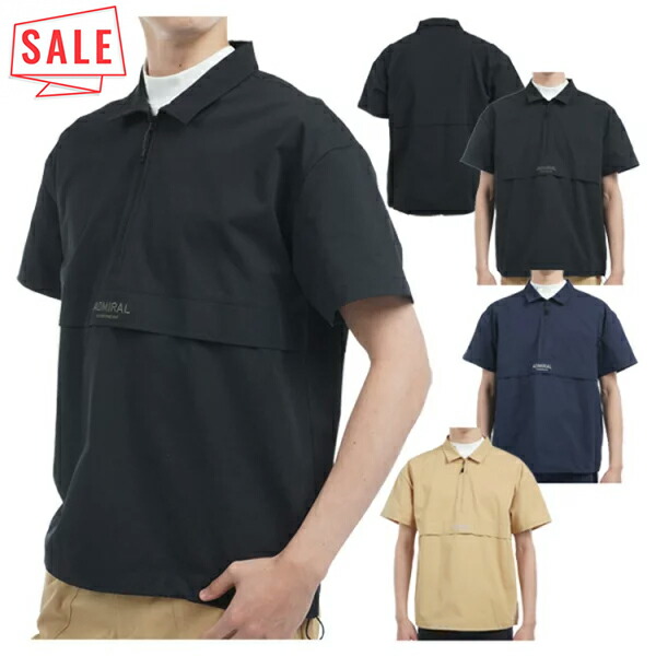 楽天市場】MA-1風 半袖 プルオーバー メンズ ゴルフウェア ブルゾン