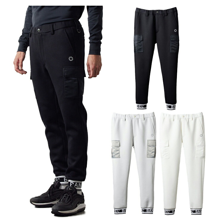 【月間優良ショップ受賞】 バンデル ゴルフ パンツ メンズ ダンボールニット 裾リブ フルレングス 10分丈 長ズボン カーゴパンツ ジョガーパンツ ストレッチ ゴルフウェア ブランド 無地 ロゴ BANDEL GOLF BGS-4ANPCP｜竹内ゴルフ 店