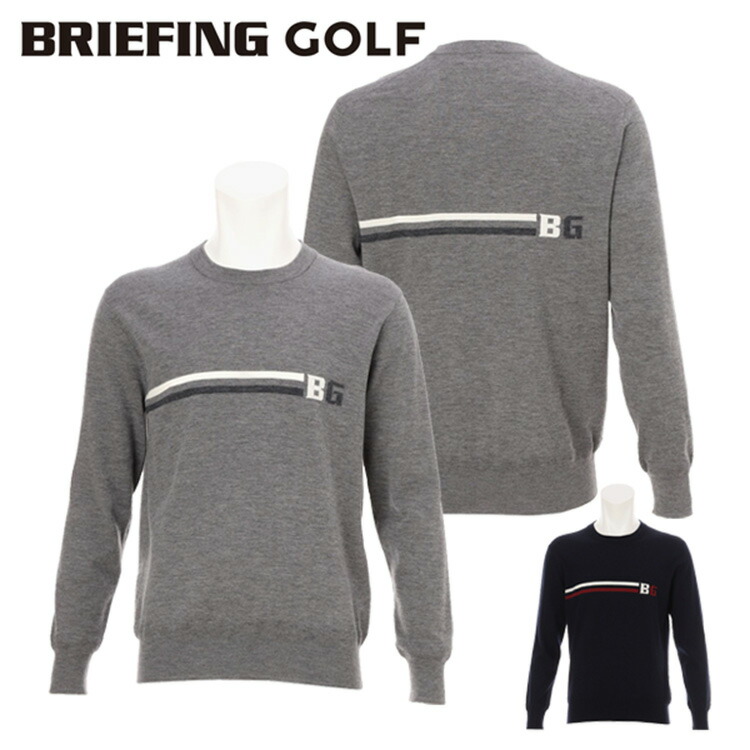 新品　BRIEFING MERINO WOOL CREW NECK KNIT BRIEFING - MEN'S MERINO WOOL LOGO CREWNECK KNIT / ロゴ クルー
