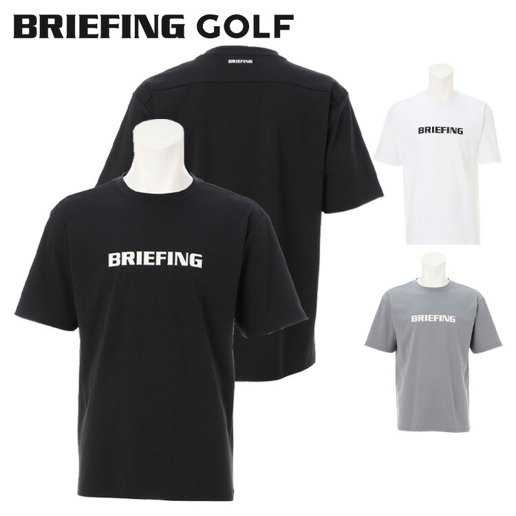 ブリーフィング ゴルフ Tシャツ メンズ 半袖 シャツ クルーネック UVカット 吸水速乾 ストレッチ スクラムテック リラックスフィット 軽量 春夏 秋 ゴルフウェア ブランド ロゴ BRIEFING GOLF BBG261M10