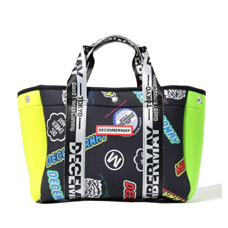【新品】DECEMBERMAY 　ゴルフ　トートバッグ　グレー　ポップ　大容量 新品】DECEMBERMAY ゴルフ トートバッグ グレー ポップ 大容量