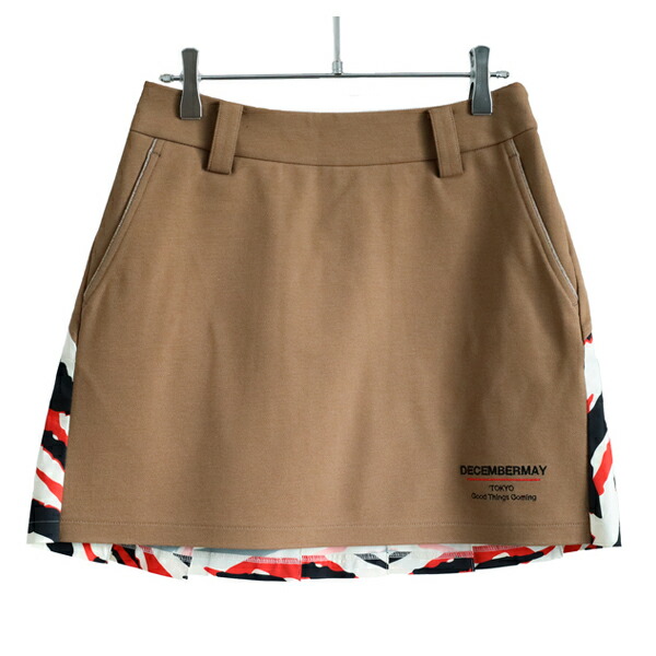 ディセンバーメイ スカート プリーツ ゴルフ S インナーパンツ 黒×ベージュ ディセンバーメイ スカート プリーツ ゴルフ S インナーパンツ