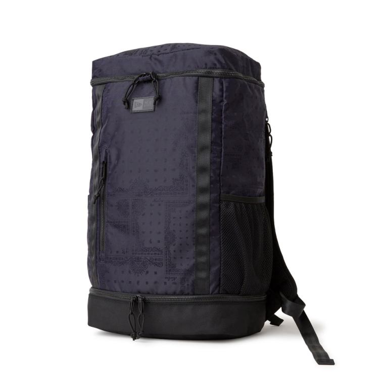ニューエラ バックパック メンズ レディース バッグ ボックスパック リュック 32L シューズ収納 総柄 ロゴ ブランド 14750940 NEW ERA 通勤 通学