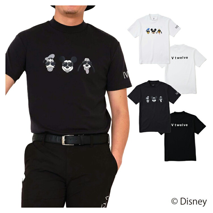 楽天市場】V12 ゴルフ メンズ カットソー モックネック 半袖