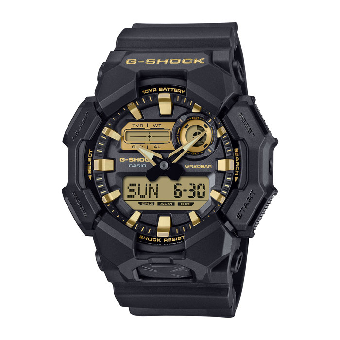 【貨物輸送無料!】G-SHOCK Gぼうぜん自失長耐久年数蓄電池GA-010GB-1A9JF メンズウオッチ CASIO カシオBLACK AND GOLD SERIES