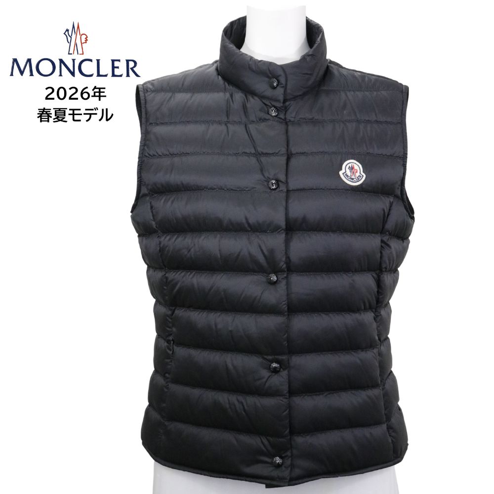 MONCLER LIANE モンク線路 レディース 落ちこむより良い 1A10200 53048 黒いこと BLACK 黒  ロゴタイプ継ぎ切れ
