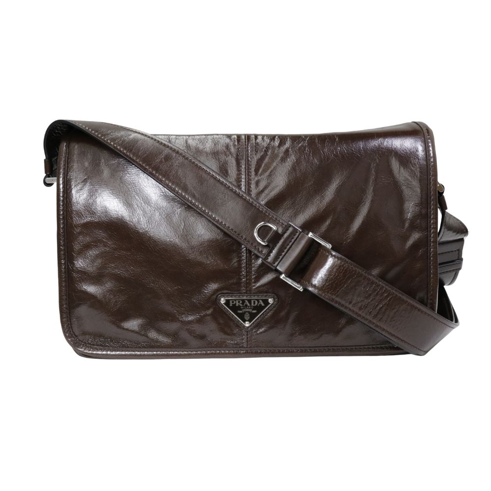 PRADA ショルダーバッグ 2VD073 2CYR F01D6 メンズ BROWN 赤銅色 茶