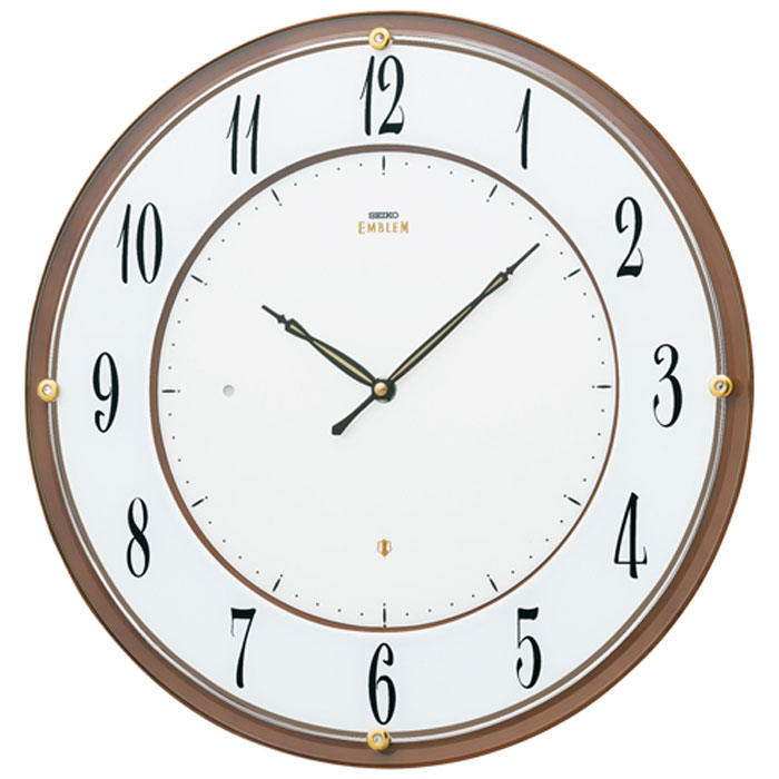 【貨物輸送無料!】SEIKO（セイコー）EMBLEM（旗幟） 掛け時計 HS548B 電磁波時辰儀