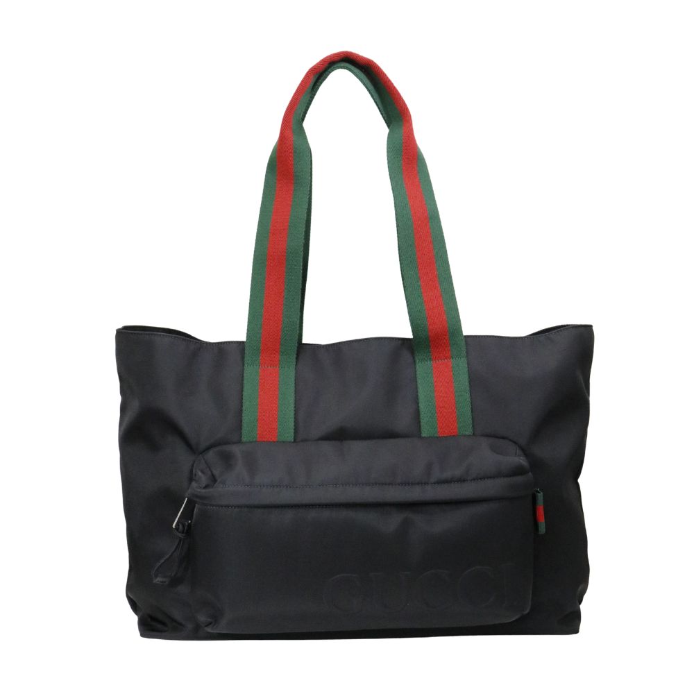 GUCCI トートバッグ 802172 FADUZ 1066/黒いこと 成人女性－ス ナイロン ラ－ジサイズ GG ロゴタイプ