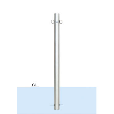楽天市場】車止めポール帝金(teikin)バリカー 上下式ステンレス製