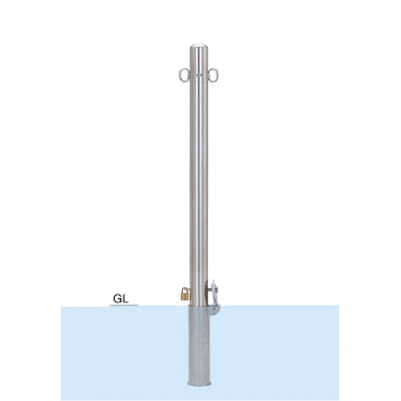 楽天市場】車止めポール帝金(teikin)バリカー ピラー型ステンレス製