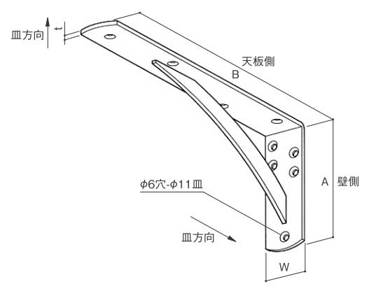 楽天市場 棚受け金具 カウンターブラケット 鉄製 幅38 200 400ミリ ブラック 2本入り Webショップtakigawa