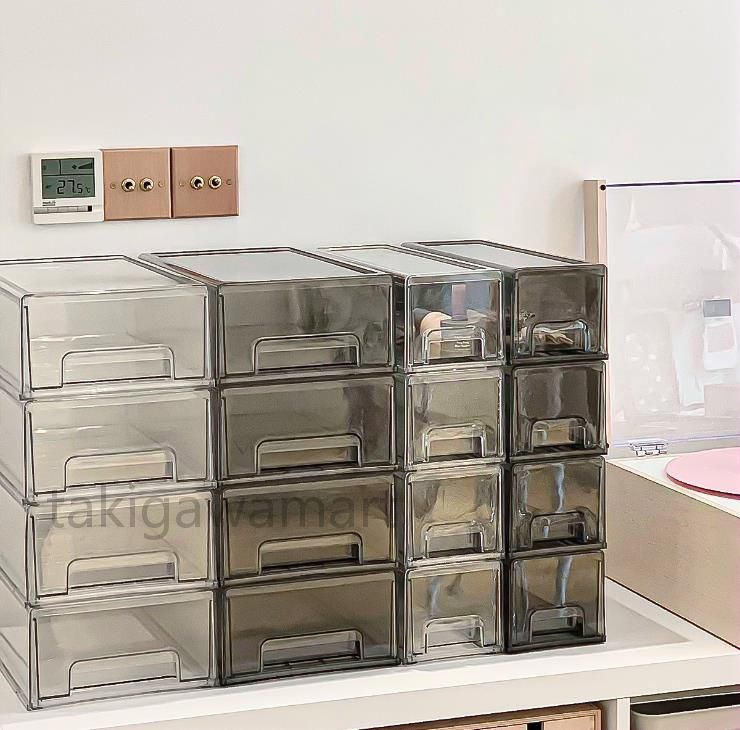 楽天市場】透明収納ボックス 引き出し 収納ケース 縦置き