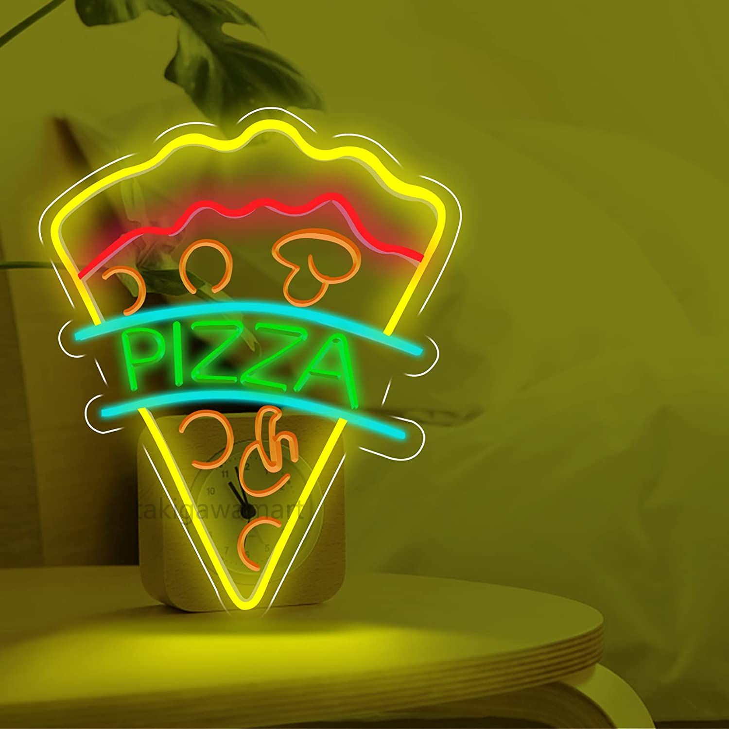 ネオンサイン　PIZZA　ピザ　アメリカン　ライト　LED　照明　ミラー　パネル ネオンサイン PIZZA ピザ アメリカン ライト LED 照明 ミラー パネル