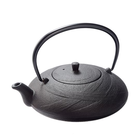 (正規品 特選国産品) 南部鉄器 鉄急須 平形おび 0.6l E-117 (W188 D164 H136 1.4kg) 日本製 及源鋳造 OIGEN (zm) 白湯 プレゼント 父の日 母の日 敬老の日