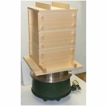 楽天市場】特選国産品 木製角セイロ 9寸27cm 三段重ね 餅つき用