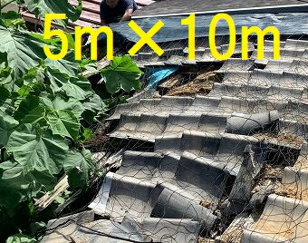 (国生産物 豪然たる手合い) 大屋根瓦飛散押しとどめるサイバー空間 50号 5m×10m 24畳  (防災 颶風 強風 陣風 竜巻き 防風 打つ手) 日本製