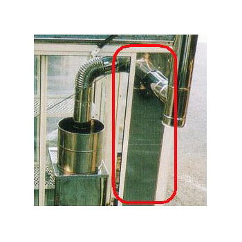 (メーカー在庫限り) 給排気 スライドパネル 1段窓用 / 2段窓用 温室用 石油温風暖房機 窓枠取付 SP-527A・SP-1210A対応