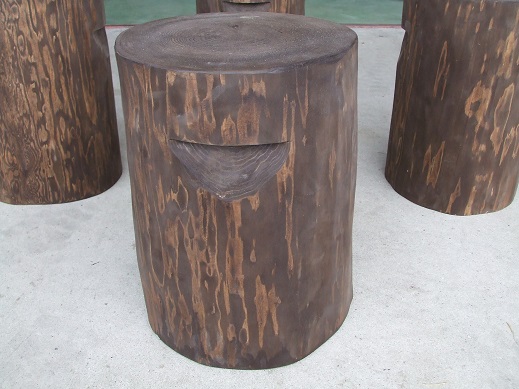 楽天市場】(4脚セット) 特選国産ひのき 丸太椅子 (取手付) 直径約35cm 