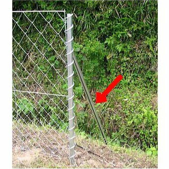 楽天市場 部材 ガードフェンス用 控用支柱取付金具付径38 1 長さ1700mm 瀧商店