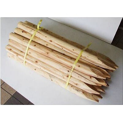 (納期約1週間～) (白木杭 20本セット) 杉材 丸木杭 60mm×90cm ［公共工事用杭 丸太杭 3尺 木杭 瀧商店 60×900mm］