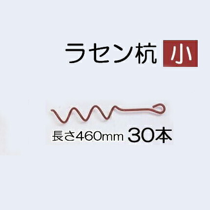 楽天市場】(50本セット) ラセン杭 小 φ9×460mm らせん杭 赤錆止め塗装