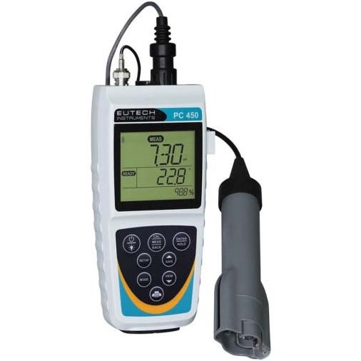 ハンデ型マルチ米突 パソコン450 溶体作りだす用 pH計/EC計 多役立つこと計 マルチテスター 携帯型テスター 竹村電機製造所