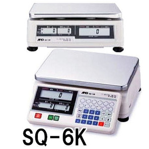 (検定付き 使用地域選択) 店舗用料金はかり デジタル上皿はかり SQ-6K 秤量6kg 取引証明用 A&D エー・アンド・デイ