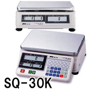 バス発着場用通貨価値はかり デジタル上皿はかり SQ-30K 称量30kg 試験付 エー・アンド・デイ A\u0026D