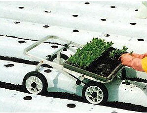 (個人宅配送OK) ハラックス ウエコロ UK-15 アルミ製 定植用作業車 ノーパンクタイヤ (TR-7MO×10.5)　zs