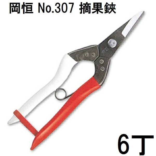 【 徳 用 6 丁 セ ット 】岡恒 摘果鋏 No.307 (箱入) [ (ゆうパケット) 最高級刃物鋼 芽切り オカツネ 瀧商店] (zm)